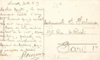 Újvidék, Szűcs utca, gyógyszertár; Hajós tőzsde kiadása / street scene, pharmacy