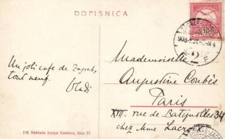 Zagreb, Kavana Corso; naklada Josipa Dattlera / café interior