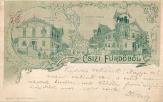 1898 Csizi Fürdő Litho