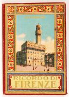 1927 Ricordo di Firenze leporello díszes aranyozott kötésben / 1927 Florence leporello