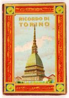 1927 Ricordo di Torino leporello díszes aranyozott kötésben / 1927 Turin leporello