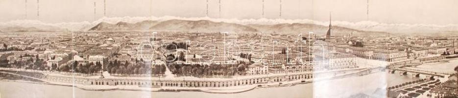 1927 Ricordo di Torino leporello díszes aranyozott kötésben /
1927 Turin leporello