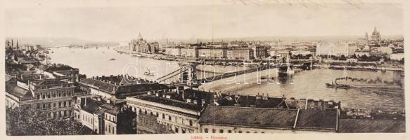 cca 1900-1910 Budapest leporello vászon kötésben /
cca 1900-1910 Budapest leporello