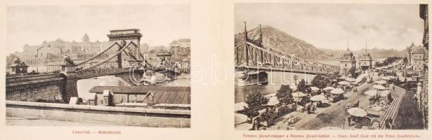 cca 1900-1910 Budapest leporello vászon kötésben /
cca 1900-1910 Budapest leporello