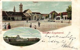 Szigetvár, Vásár tér, vár, kiadja Kozáry Ede (EK)