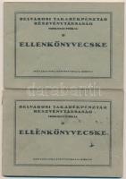 1944 Belvárosi Takarékpénztár miskolci fiók 2db kitöltött ellenkönyvecske