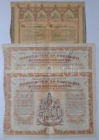 Budapest 1886. "Egyházi Műemlék Alap Sorsjegykölcsöne 5Ft-ról a budapest-lipótvárosi bazilika kiépítésére s egyházi műemlékek fenntartására" osztrák pecséttel + Budapest 1917. "Hadsegítési és Népjóléti nyereménykölcsön" nyereménykötvény 40K-ról (2x) T:II,III