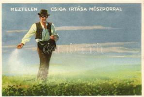 Magyar mezőgazdasági propaganda, meztelen csiga írtása, Klösz / Hungarian agricultural propaganda, slug killing, Klösz (EK)