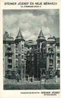 Budapest XI. Fadrusz utca 6. Steiner József és neje bérháza