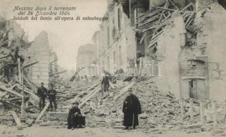 1908 Messina dopo il terremoto, soldati del genio / after the earthquake