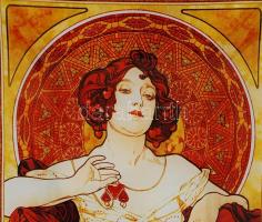 Modern, szecessziós díszítésű Carmani festett üveg tálak, bontatlan, eredeti csomagolásban / Painted...