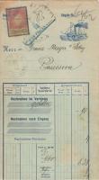 1904 DDSG fuvarlevél / Bill of lading "PANCSOVA"