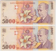 Románia 1998. 5000L (2x) T:I Romania 1998. 5000 Lei (2x) C:UNC