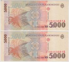 Románia 1998. 5000L (2x) T:I
Romania 1998. 5000 Lei (2x) C:UNC