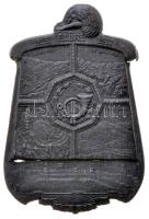 Osztrák-Magyar Monarchia 1915-1917. "15. Zászlóalj Előre - Belgrádi csata" díszes sapkajelvény (66x44mm) T:2- (kis lyuk) Austro-Hungarian Monarchy 1915-1917. "15th Battalion - The Fall of Belgrade" cap badge (66x44mm) C:VF hole