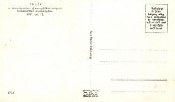 1941 Budapest XVII. Rákoskeresztúr, Evangélikus templom alapkőletétel