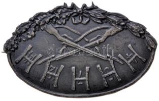 Osztrák-Magyar Monarchia ~1915-1917. "1. Lovashadosztály" ezüstözött réz sapkajelvény (46x30mm) T:1- Austro-Hungarian Monarchy ~1915-1917. "1st Cavalry Division" silver plated copper cap badge (46x30mm) C:AU