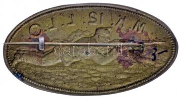 Osztrák-Magyar Monarchia ~1915-1917. "Magyar Királyi 12. Lovas Lövész Osztály" réz sapkaje...