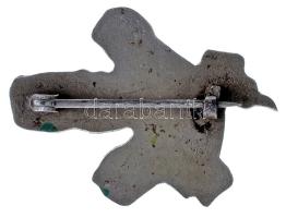 Osztrák-Magyar Monarchia ~1915. "I./4 Lovas Lövész Osztály" zománcozott fém sapkajelvény (...