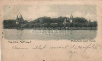 1899 Palicsfürdő, korzó / promenade (fa)
