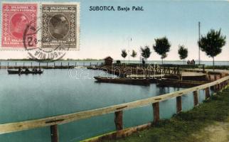 Szabadka, Subotica; banja Palic, fürdő / spa, boats