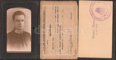 1941 M. kir. rendőrségi igazolvány és névjegy / Policeman ID and name card