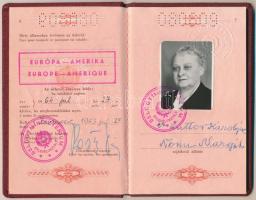 1963 Magyar Útlevél Kanadai vízummal / Hungarian passport with Canadian visa