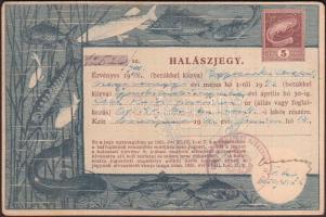 1941 Halászjegy / Fishing ticket