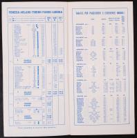 1939 Velence-London, Torino-Belgrád, Róma-Gdynia vonalon közlekedő repülőgépek menetrendje  /
1939 I...