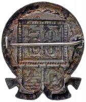 Osztrák-Magyar Monarchia ~1915. "85. Gyalogezred" zománcozott alpakka sapkajelvény (33x28m...