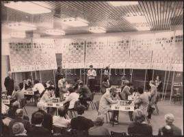 cca 1960 Országos férfi sakkbajnokság sajtófotó / Hungarian Chess championship 12x18 cm