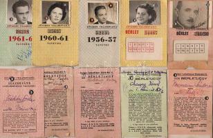 10 db BSzKRt-FVV bérlet 1936-1963