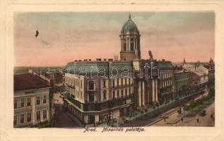 Arad, Minoriták palotája; Juhász és társa kiadása / palace building