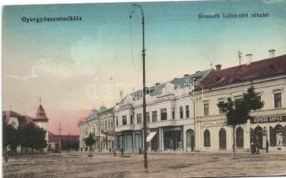 Gyergyószentmiklós, Kossuth Lajos tér, Cziffra József és Borsos Árpád kereskedése / Kossuth street, shops