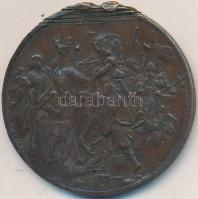 1896. "Ezeréves Történetünk Ezredekre Remény Nekünk - Honfoglalás" Br emlékérem (32mm) T:3...