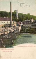 Landsberg am Lech, Sandauer Brücke, Dach Turm / bridge, tower (small tear)