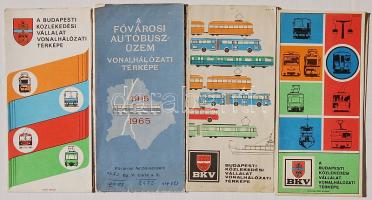 4 db fővárosi vonalhálózati térkép