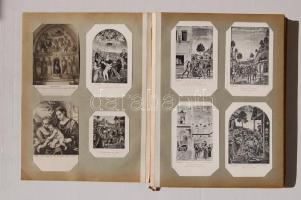 120 db világhírű képzőművészeti alkotás fotója albumba fűzve (borító hiányzik)