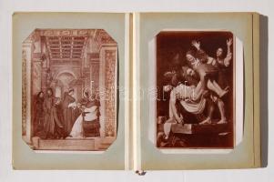 120 db világhírű képzőművészeti alkotás fotója albumba fűzve (borító hiányzik)