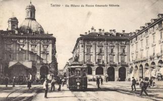 Torino, Via Milano da Piazza Emanuele Filiberto / Milano street, tram (EB)