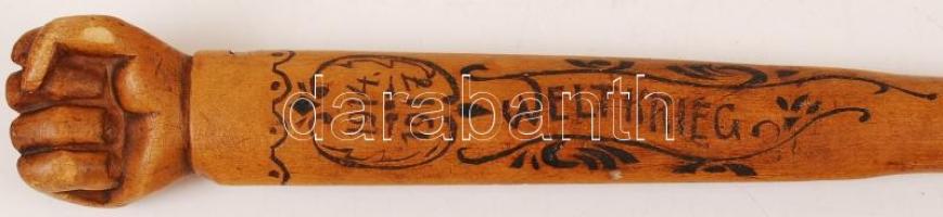 1914-1917 "Weltkrieg, Isonzofront" feliratú faragott ököl fejű bot R.T. monogrammal /
1914...