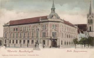 Keszthely, Katolikus főgimnázium, Sujánszky József kiadása (vágott / cut)