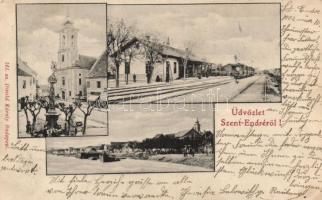 Szentendre, vasútállomás, templom, Divald Károly (lyuk / pinhole)