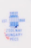 Zsolnay dekoratív süteményes készlet, kézzel festett, jelzett, hibátlan/ Zsolnay cake set