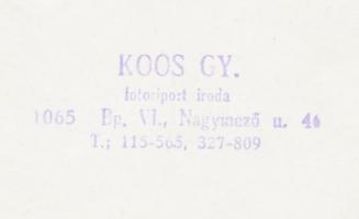 Koós Gy. fotóriport iroda: Dr. Grősz György (1887-1961) volt kalocsai érsek fotója, pecséttel jelzet...