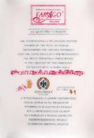 Hollóházi Faragó tálka és váza, kézzel festett, matricás, jelzett, hibátlan, 16×16 cm, m:22 cm