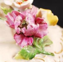 Dresden gyertyatartó, kisebb lepattanásokkal, kézzel festett, jelzett, négy ágú, m:35 cm