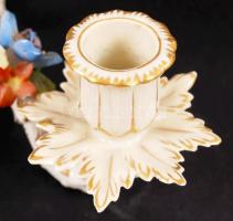 Dresden gyertyatartó, kisebb lepattanásokkal, kézzel festett, jelzett, négy ágú, m:35 cm