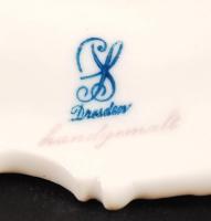 Dresden gyertyatartó, kisebb lepattanásokkal, kézzel festett, jelzett, négy ágú, m:35 cm