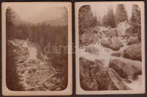 1912 Magas Tátra Ulinica patak 2 db keményhátú fotó / Tarta vintage photos 9x12 cm